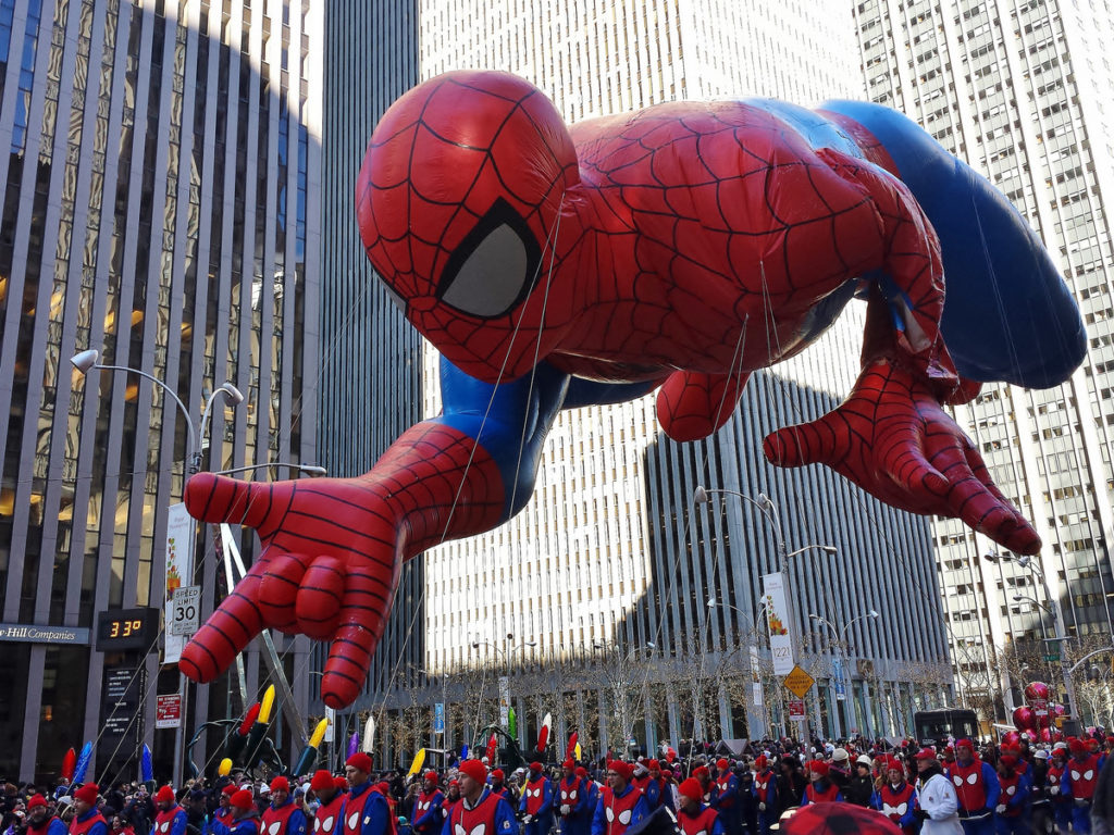 Spiderman balloon in the Macy's Thanksgiving Day Parade 2013 - by gigi_nyc