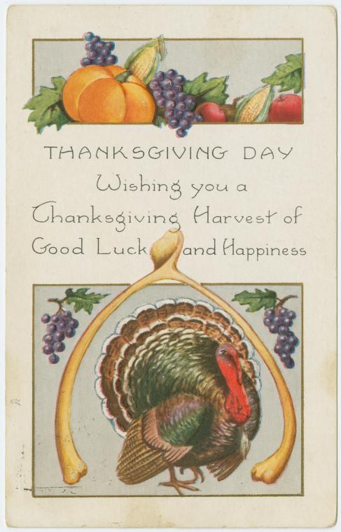 Thanksgiving harvest of good luck and happiness