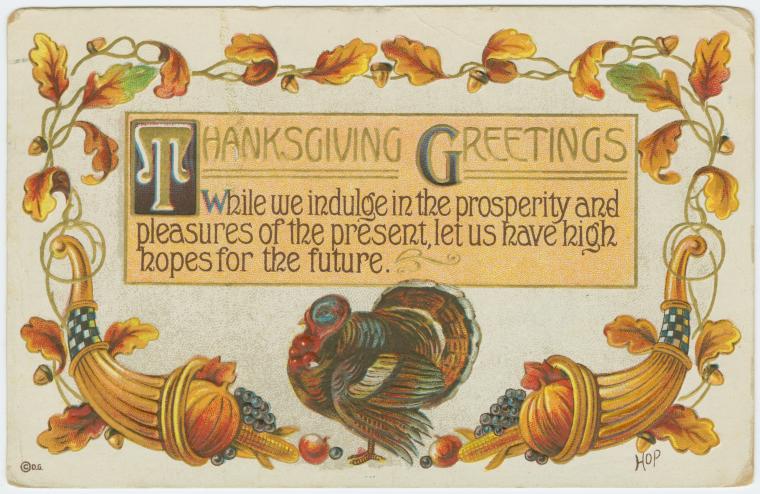 Vintage Thanksgiving postcard - Thanksgiving greetings