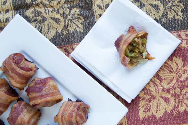 Bacon-wrapped stuffing bites from MakeItGrateful.com