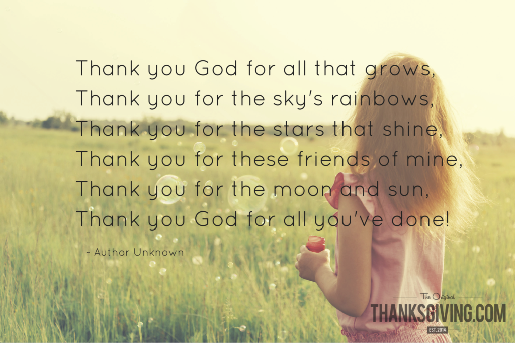 Thanksgiving Children's Prayer