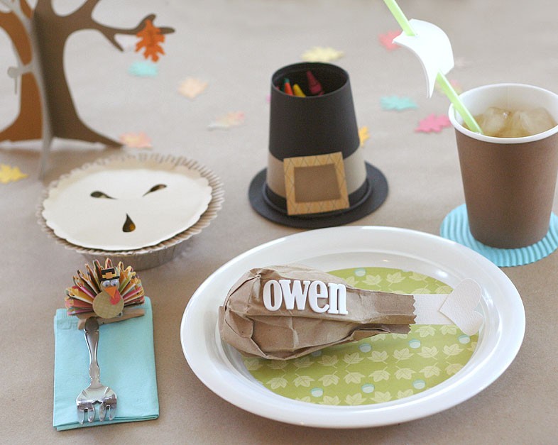 Thanksgiving place card craft for kids
