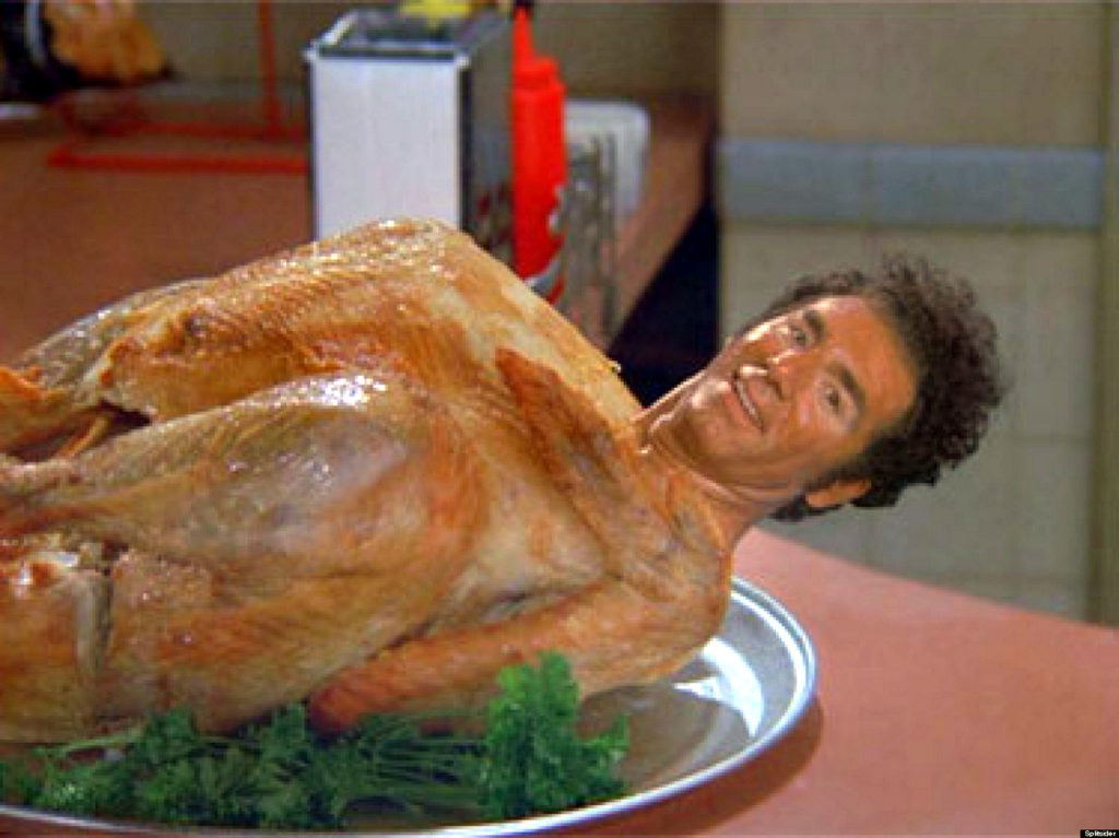 Thanksgiving - Seinfeld - Kramer is the turkey