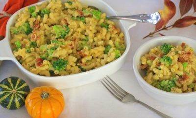 Broccoli and Bacon Mac Cheese for Thanksgiving side dish | MakeItGrateful.com
