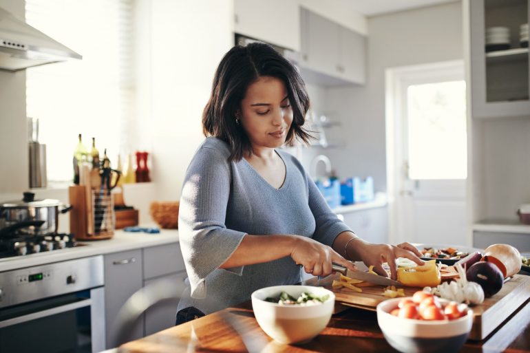 woman-preparing-health-dish-for-thanksgiving
