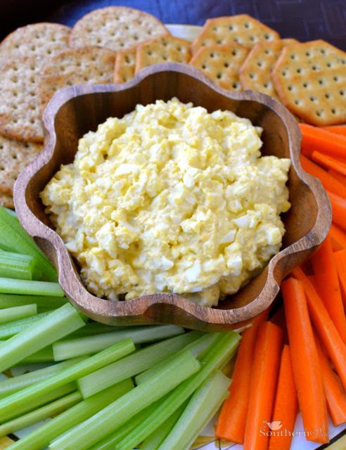 Turn your boiled eggs into deviled egg dip.