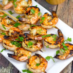 pineapple and cilantro grilled shrimp