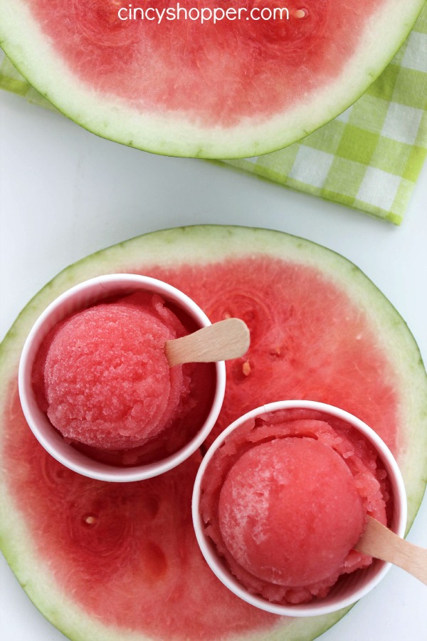 Quick and easy watermelon sorbet