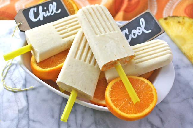 homemade creamsicles with fruity flavors and spice