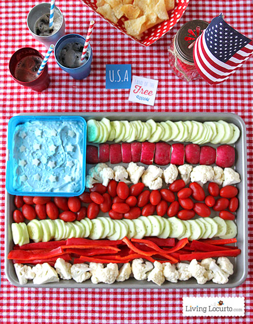 American flag veggie tray