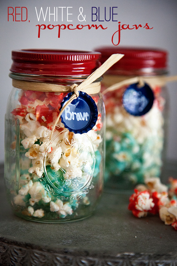 Memorial Day popcorn jars