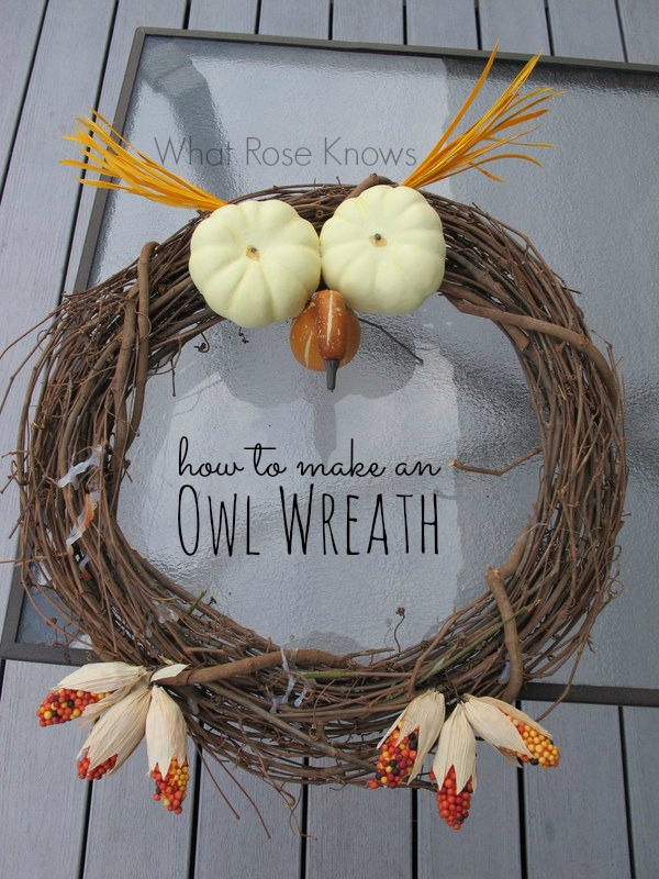 DIY Halloween owl wreath