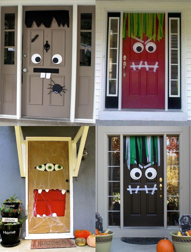 Halloween monster door