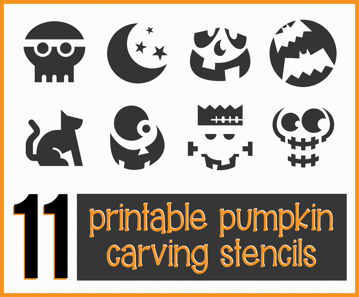 Get 11 easy, free printable pumpkincarving stencils to help you