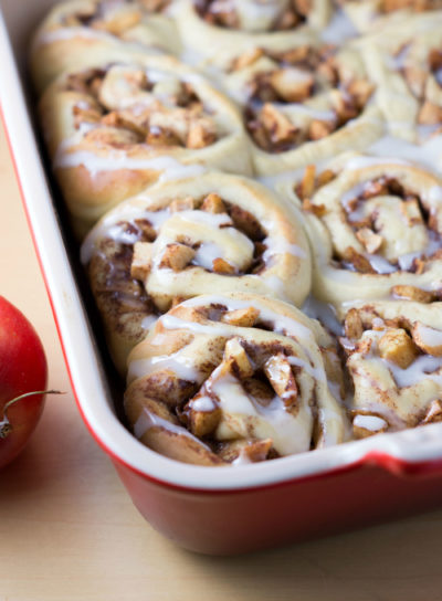 Baked Apple Cinnamon Rolls for Thanksgiving or Christmas breakfast | MakeItGrateful.com