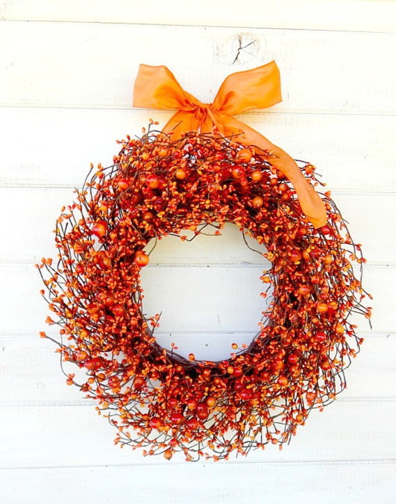 pumpkin spice scented wreath