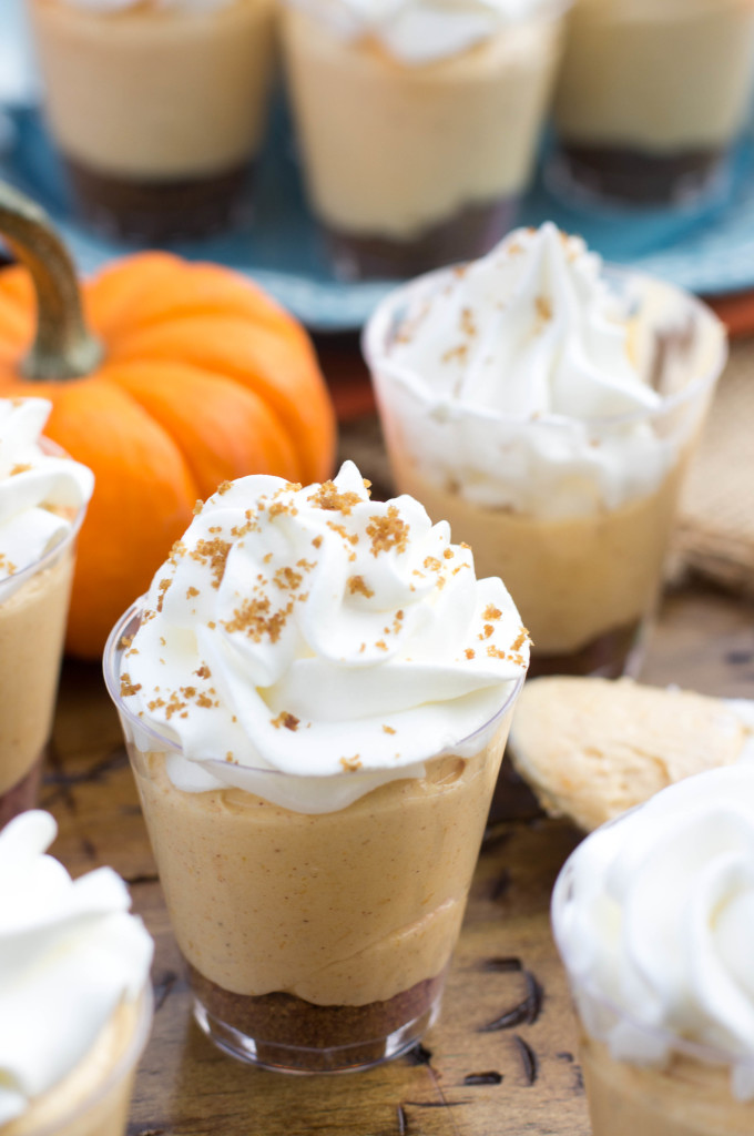 Pumpkin Pie Cheesecake Shooters for Thanksgiving