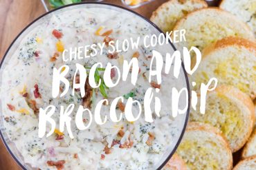 Cheesy slow cooker bacon and broccoli dip