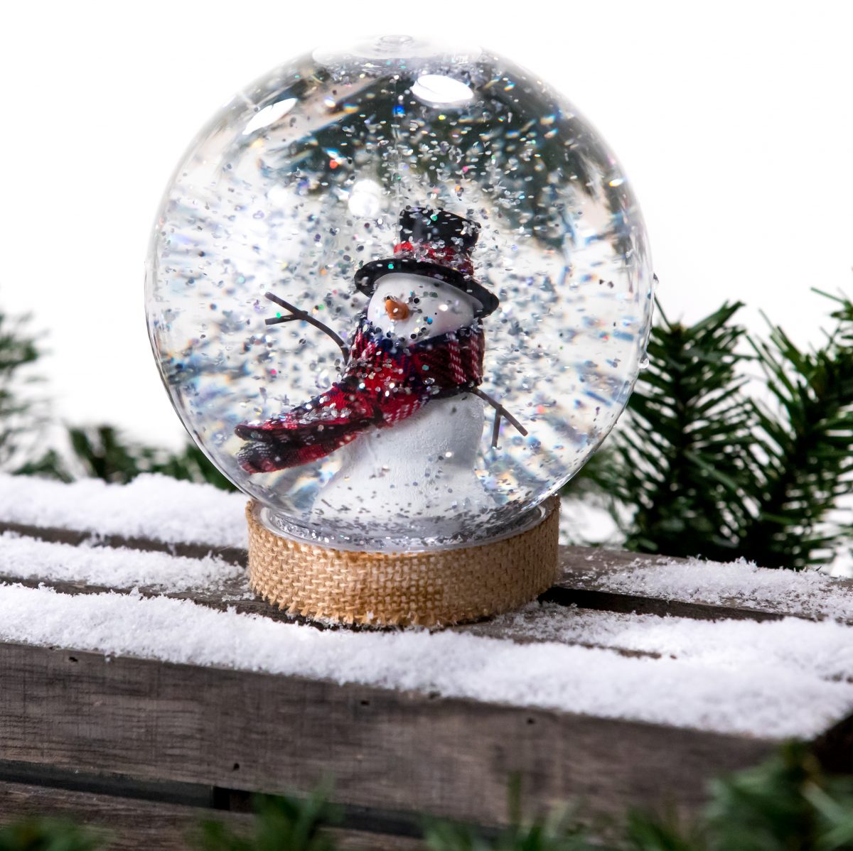 Homemade snow globe craft project