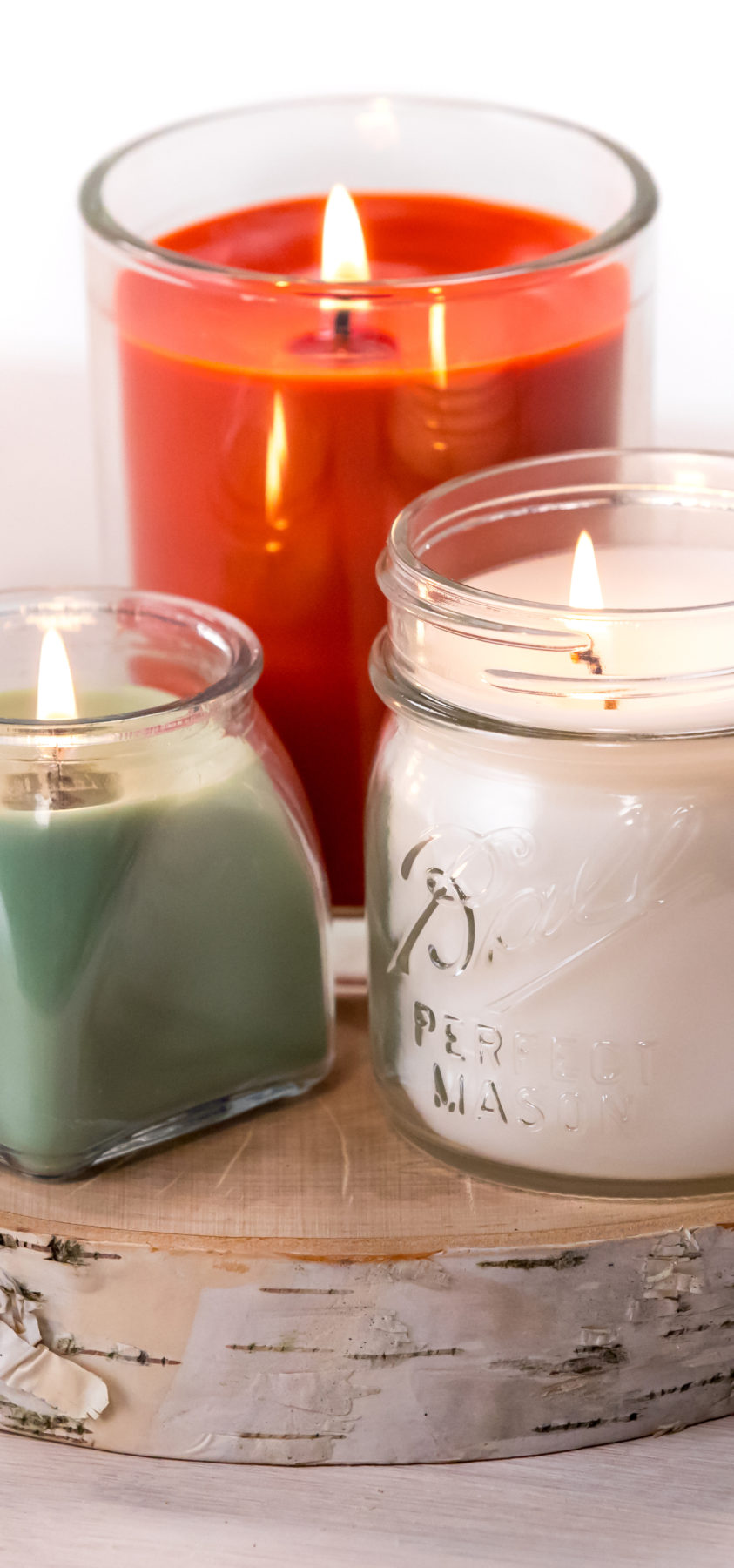 Enjoy the glow from your fragrant homemade candle!