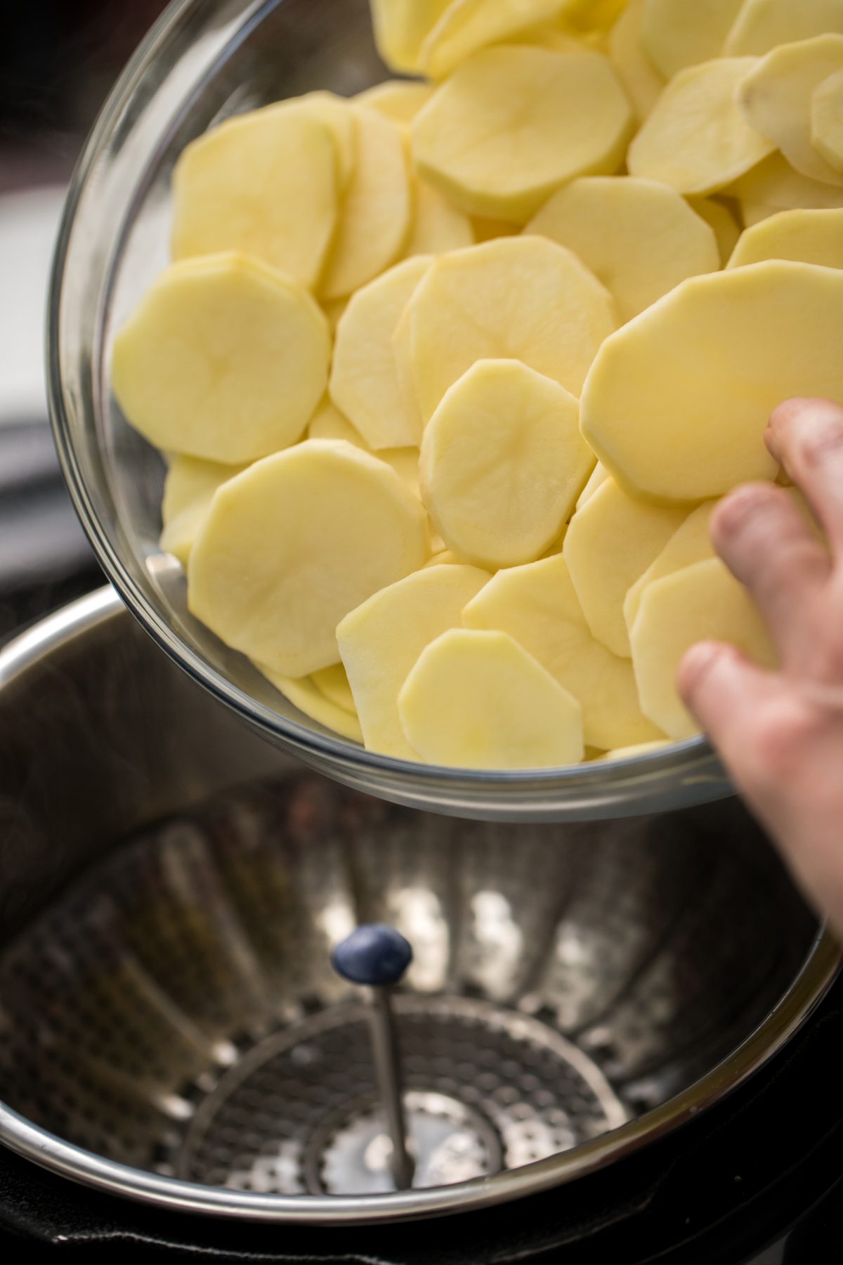 Pressure cooker cheesy potatoes