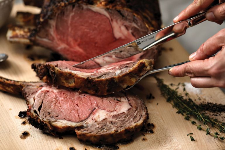 Slow-roasted prime rib of beef - cooked