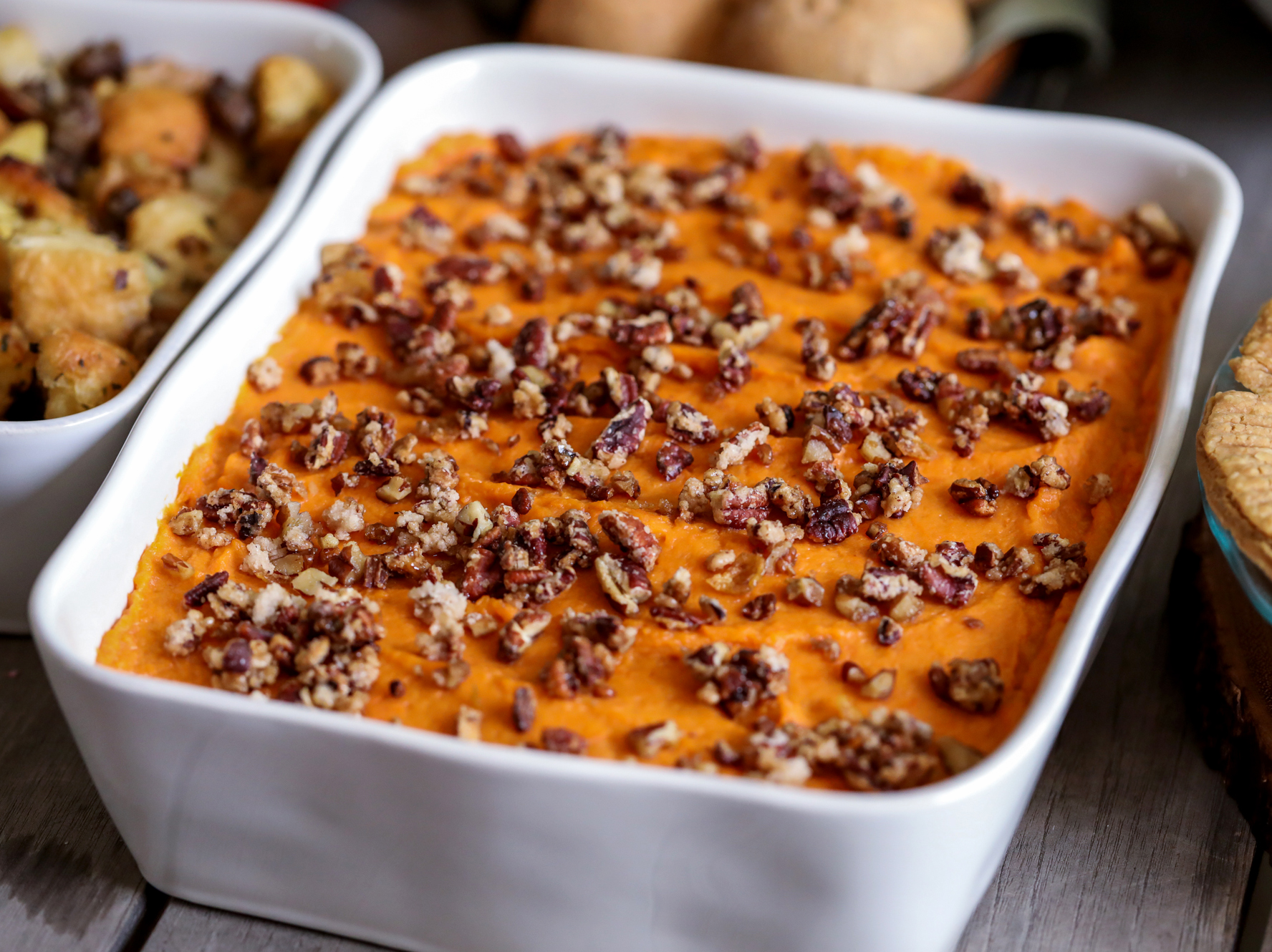 Bourbon-pecan sweet potato casserole
