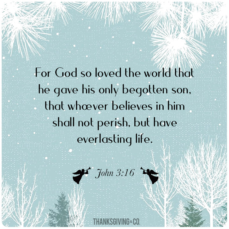 Christmas scriptures - John 3:16