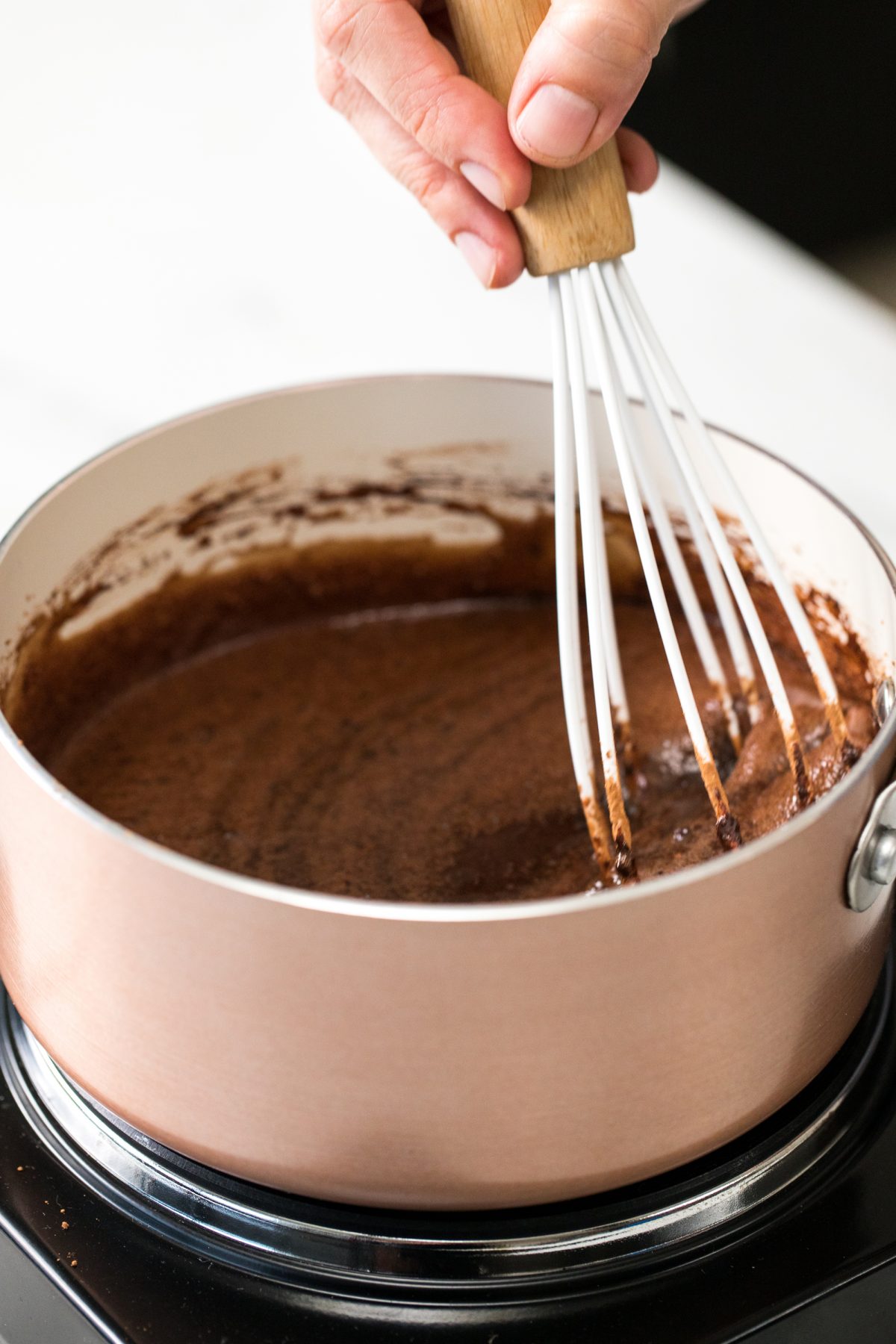 cooking fudgy chocolate syrup