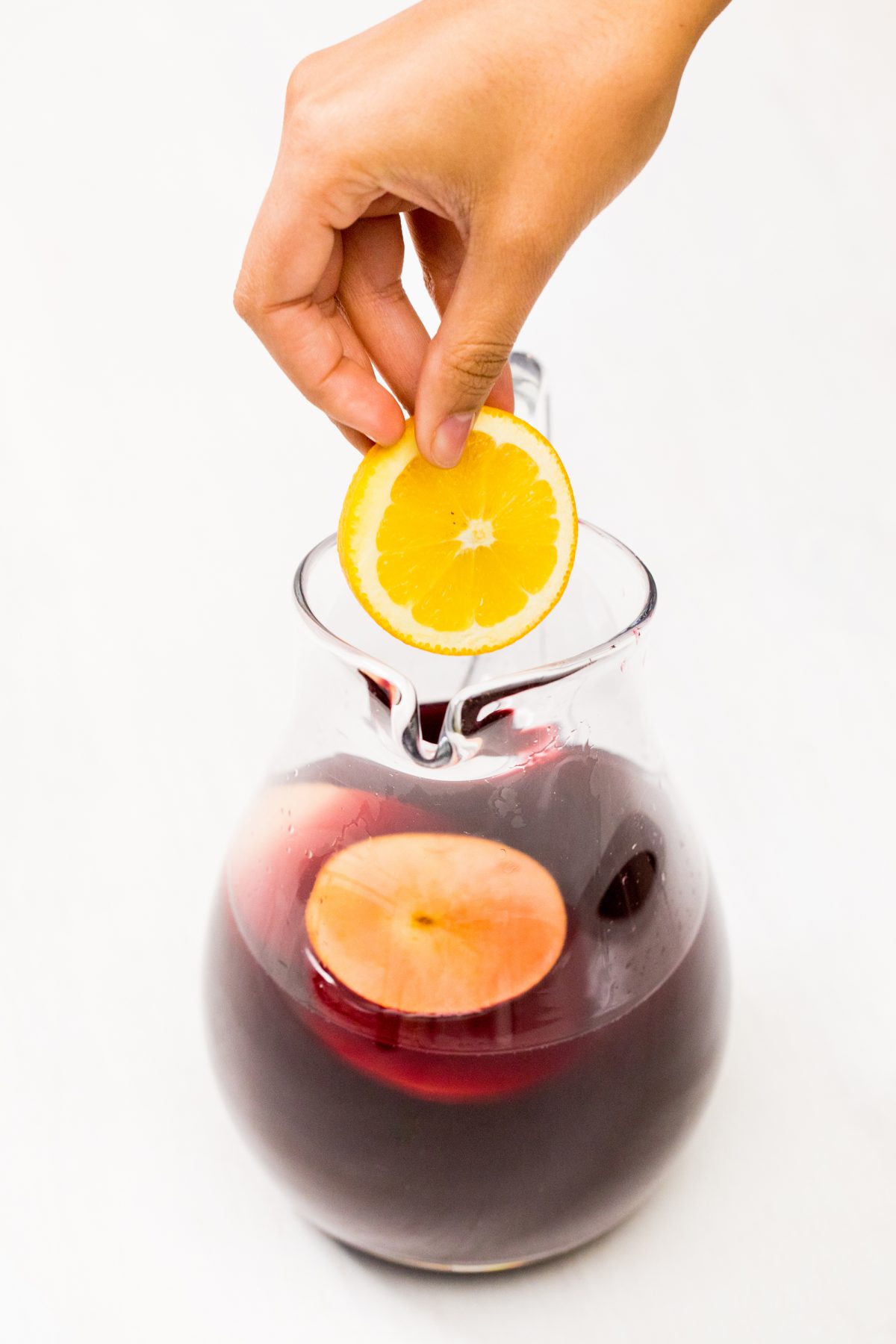 Spiced sangria with wine and fruit