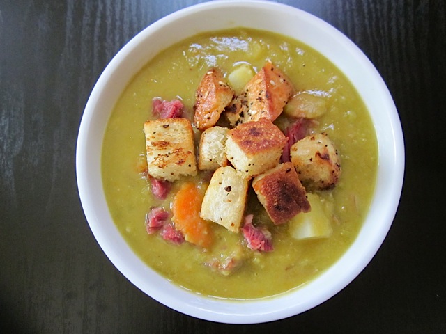 Chunky split pea soup