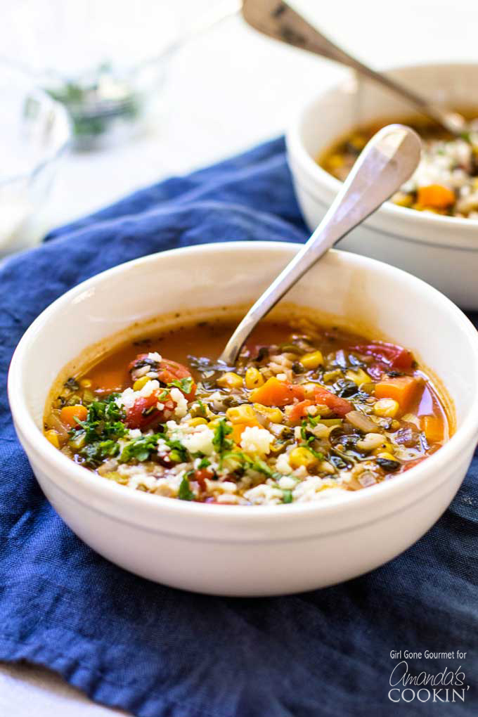 Vegetable rice soup