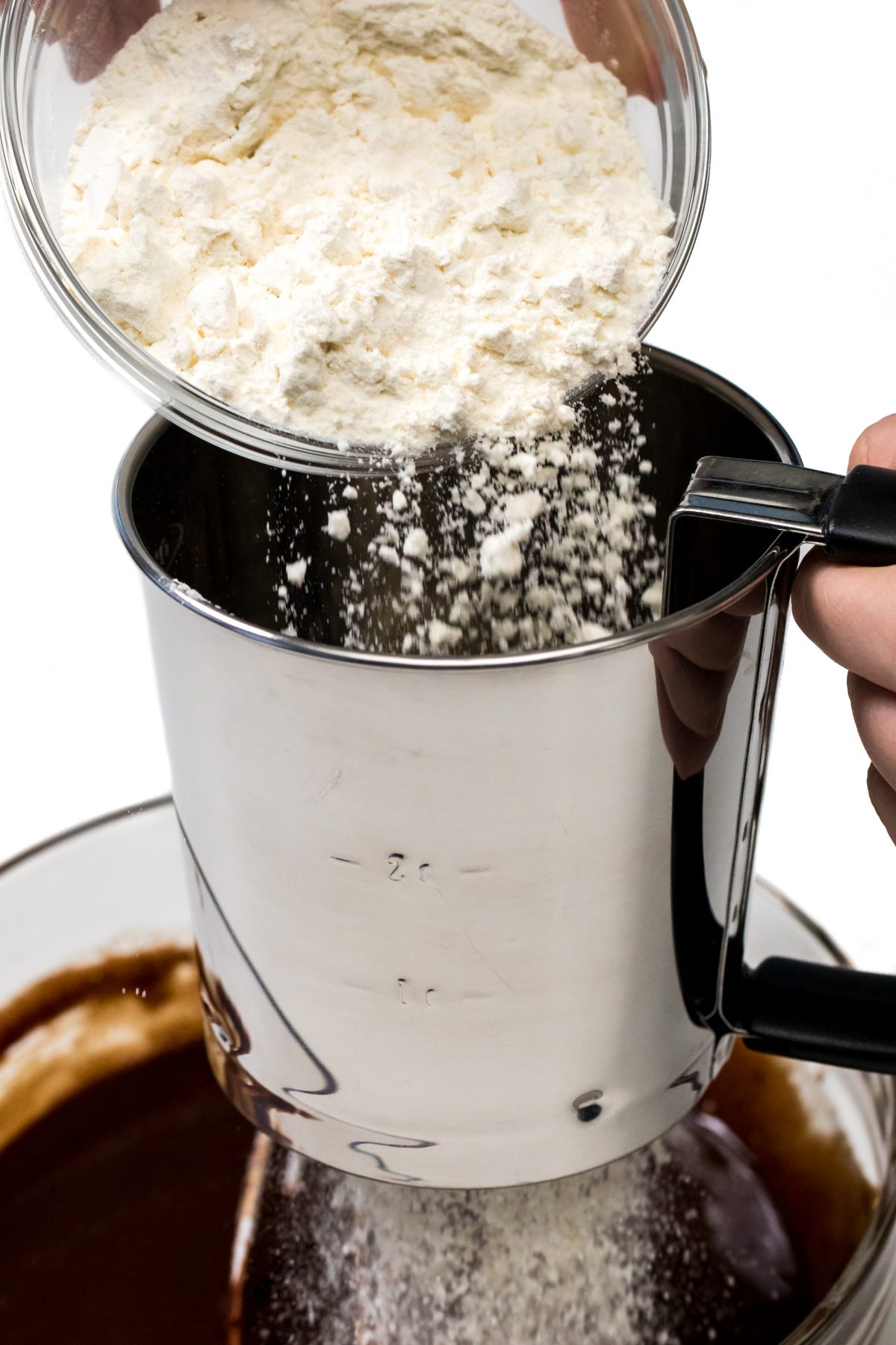 Sift flour into bowl