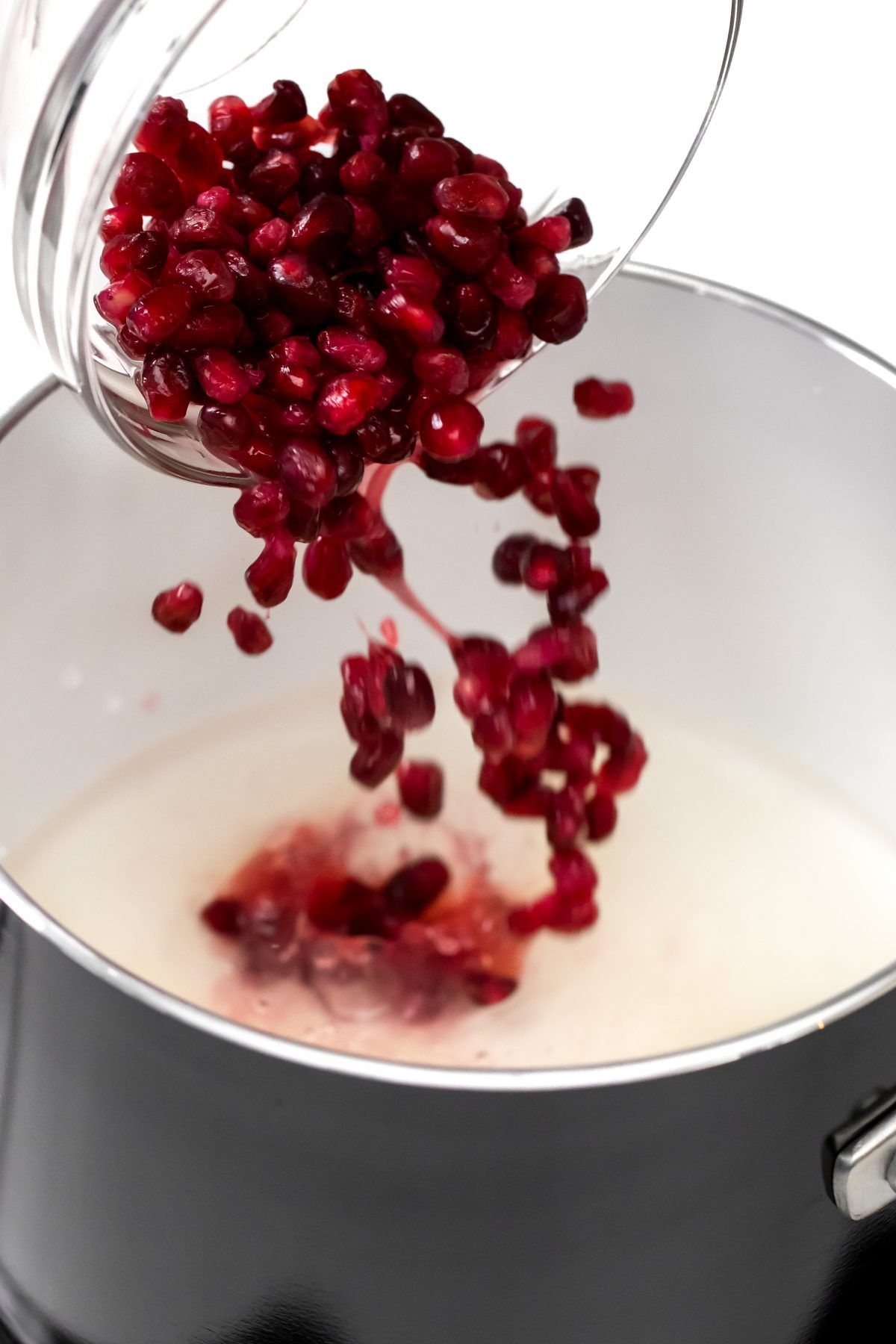 Add pomegranate to simple syrup