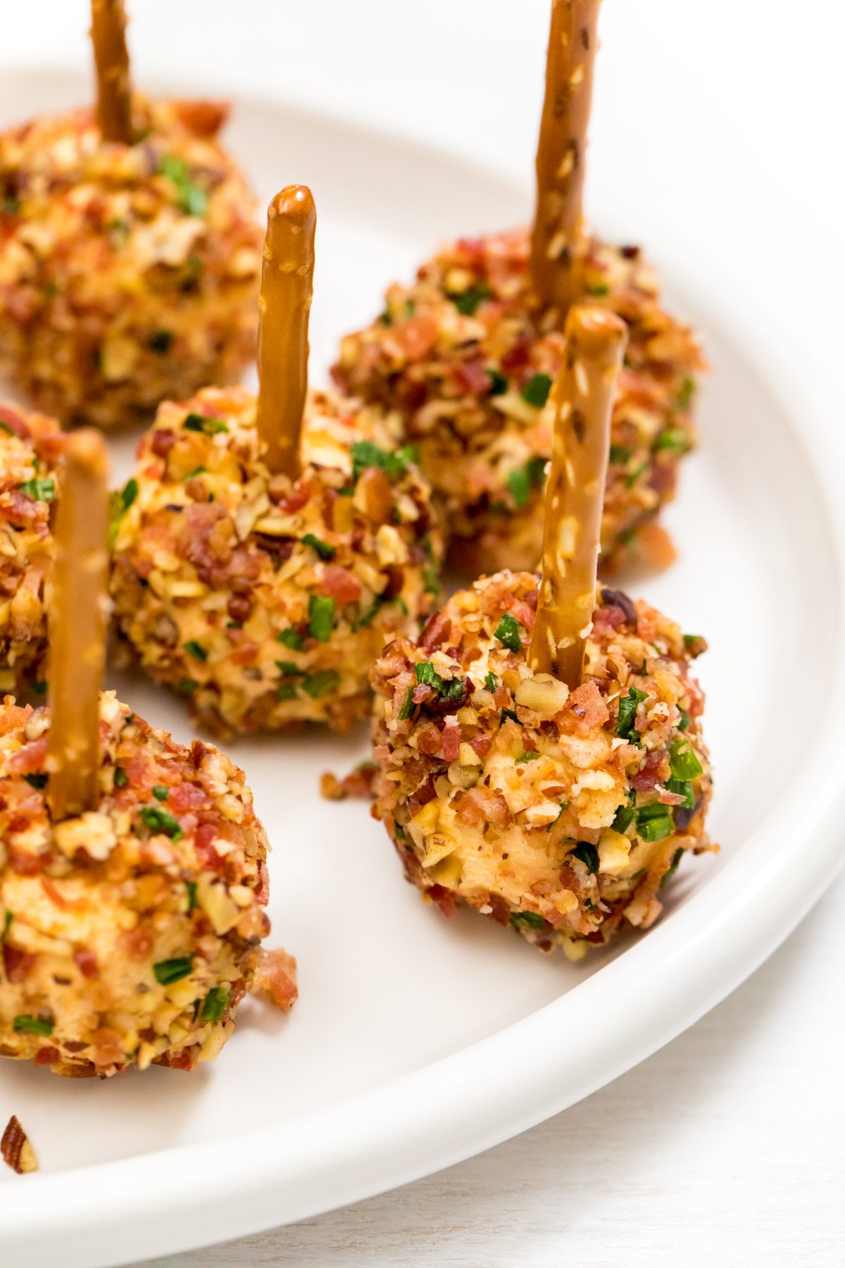 Finished Spicy mini bacon cheeseballs appetizer