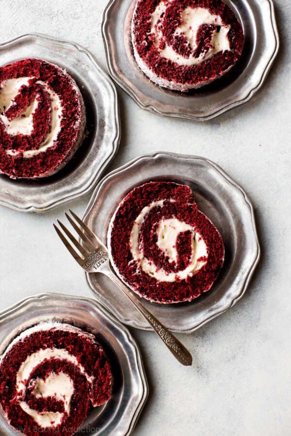Red velvet cake roll