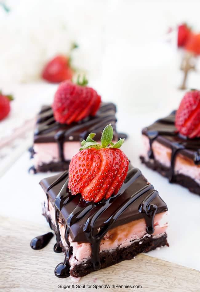 Strawberry layer brownies