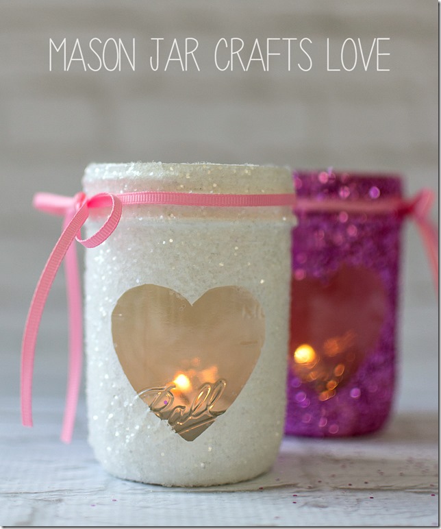 Valentine's Day love mason jars