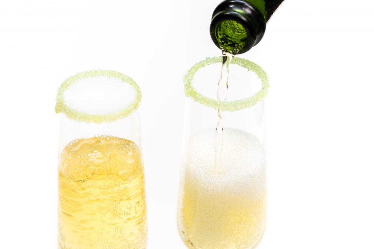 Sparkling pear cocktail