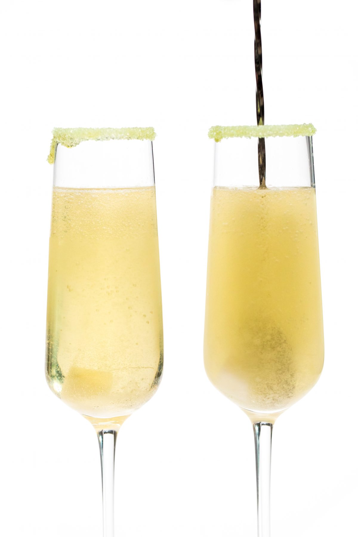 Sparkling pear cocktail