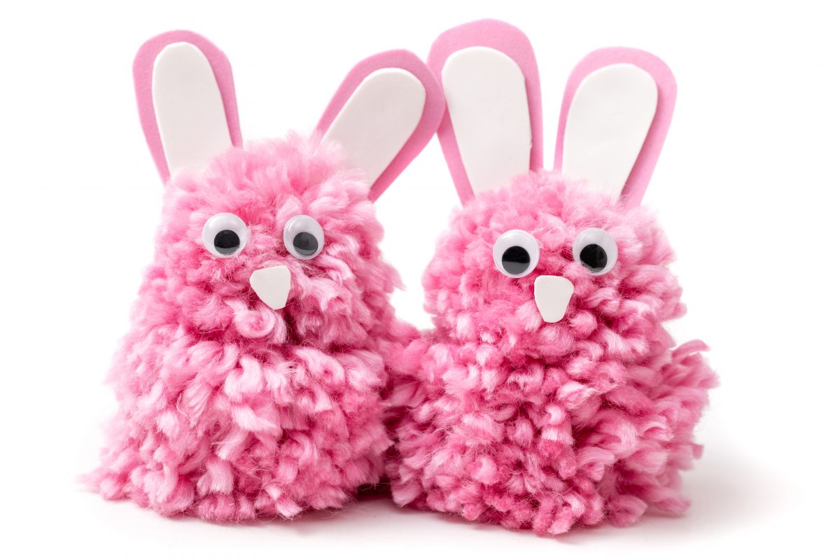 Adorable yarn bunnies