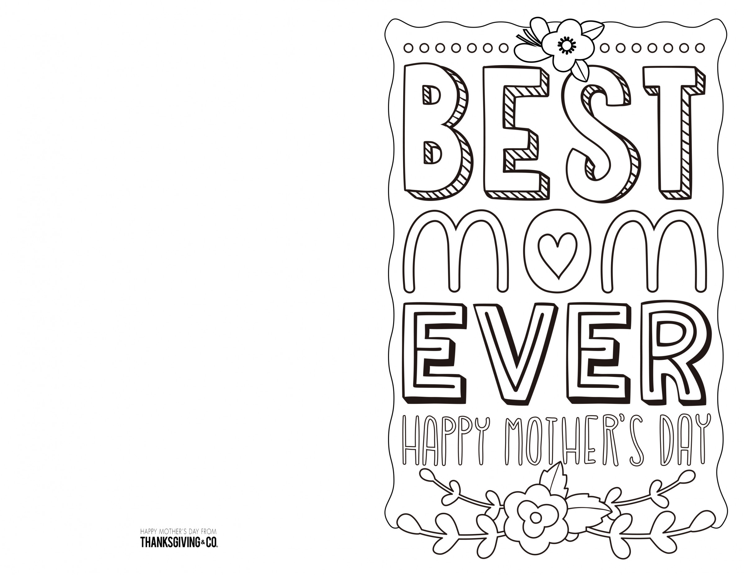 Free Printable Black And White Mother S Day Cards