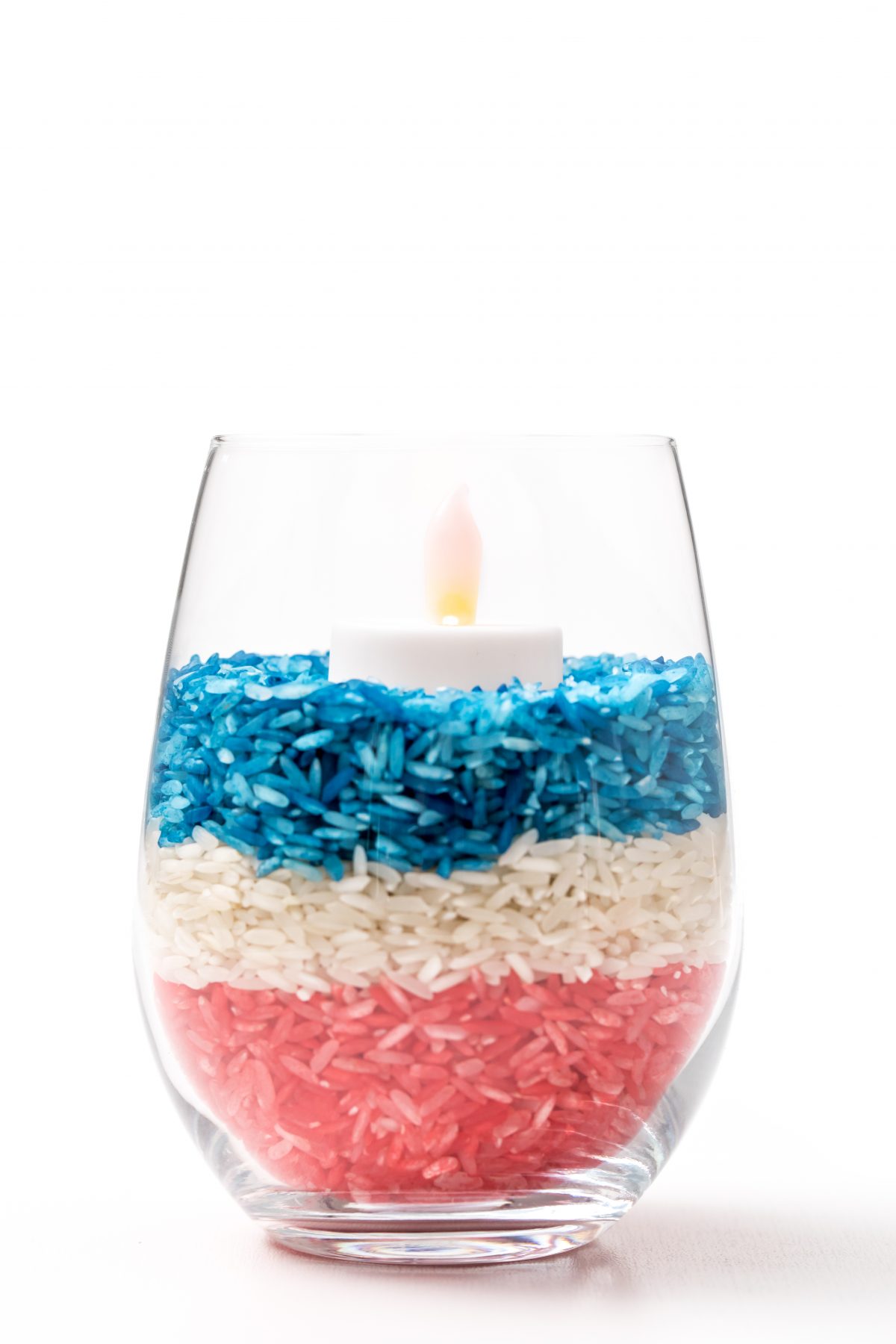 How festive is this Patriotic candleholder?