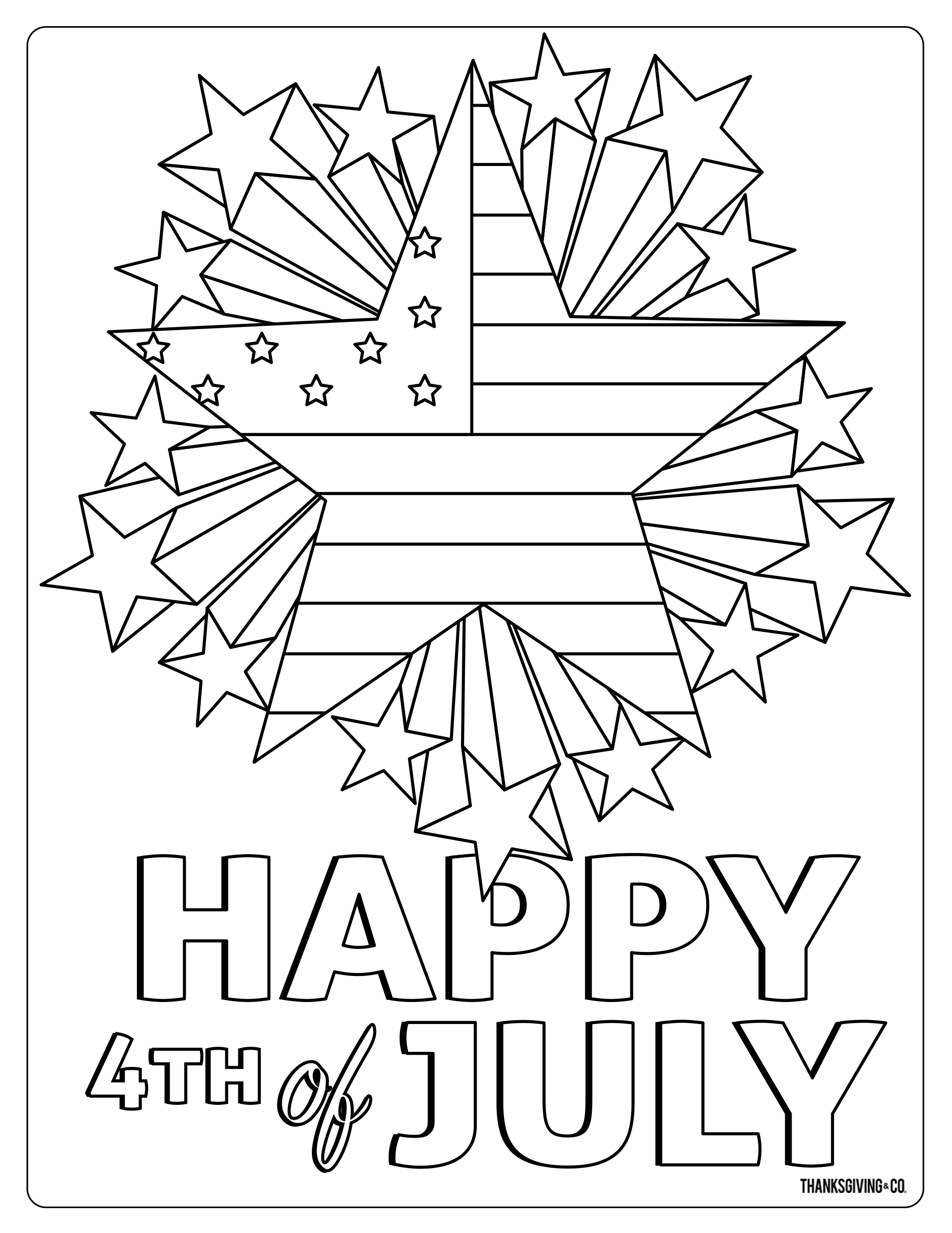 5 free Fourth of July coloring pages