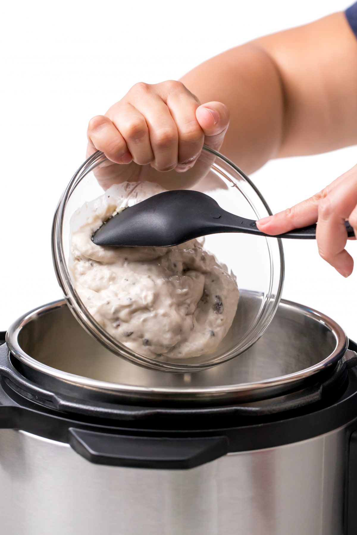 Add cream of mushroom soup to Instant Pot