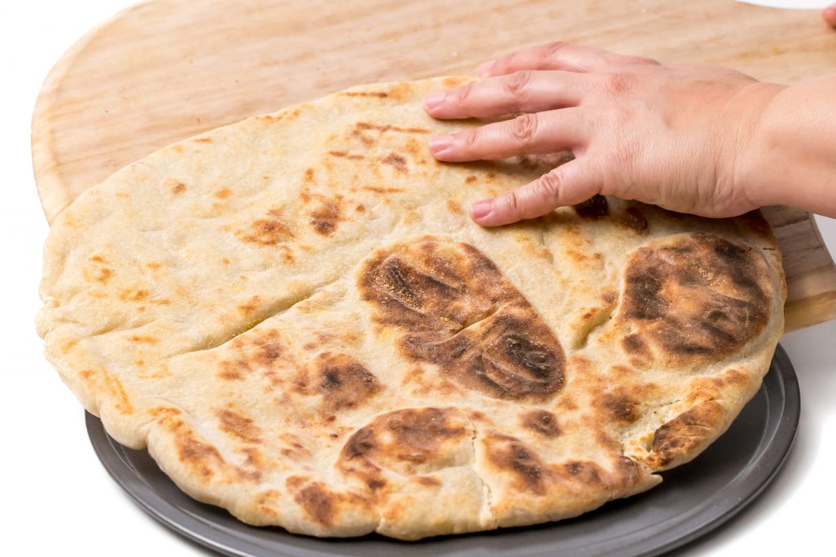 Move cooked dough onto tray