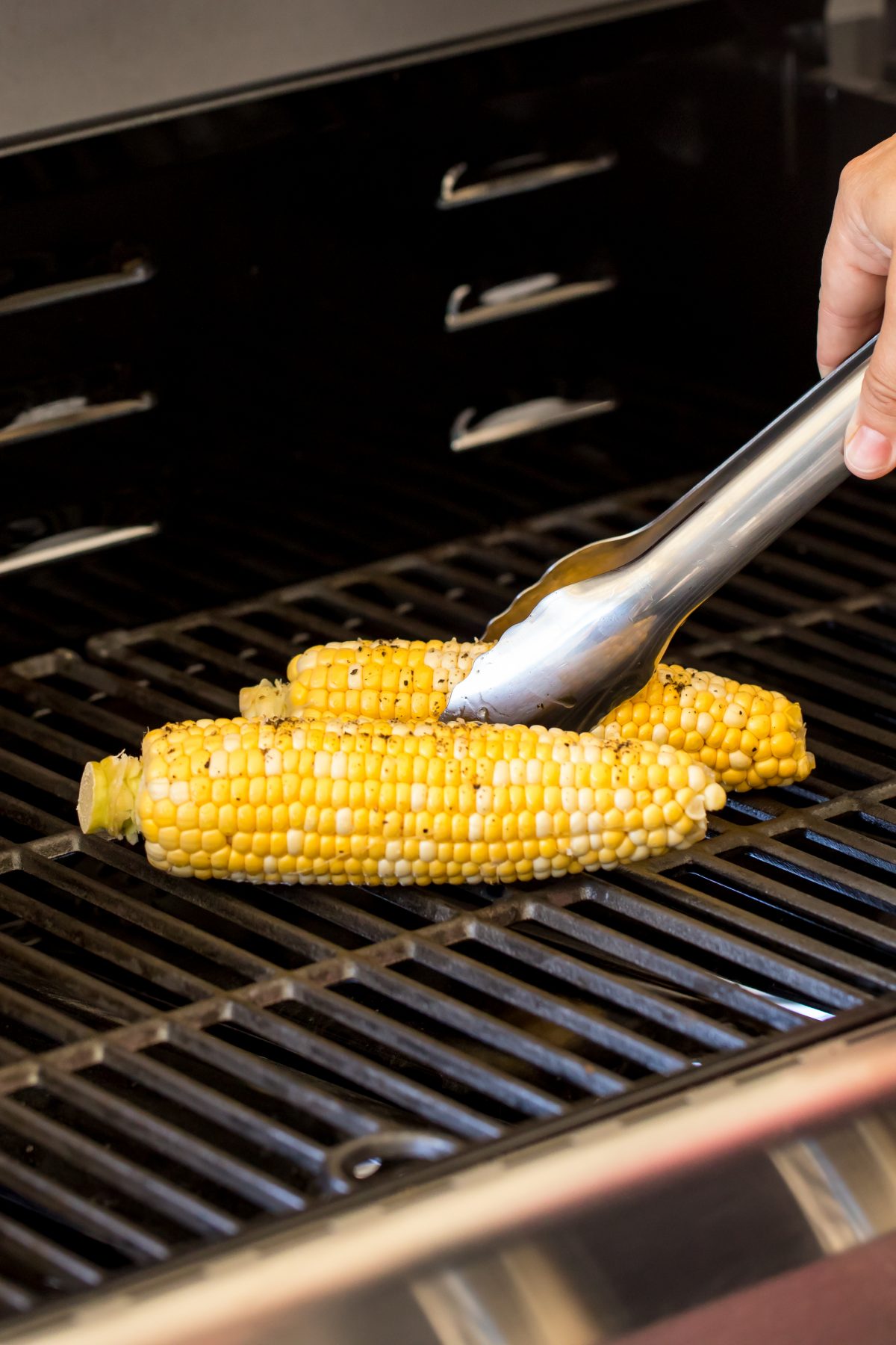 Place corn on the heated grill first