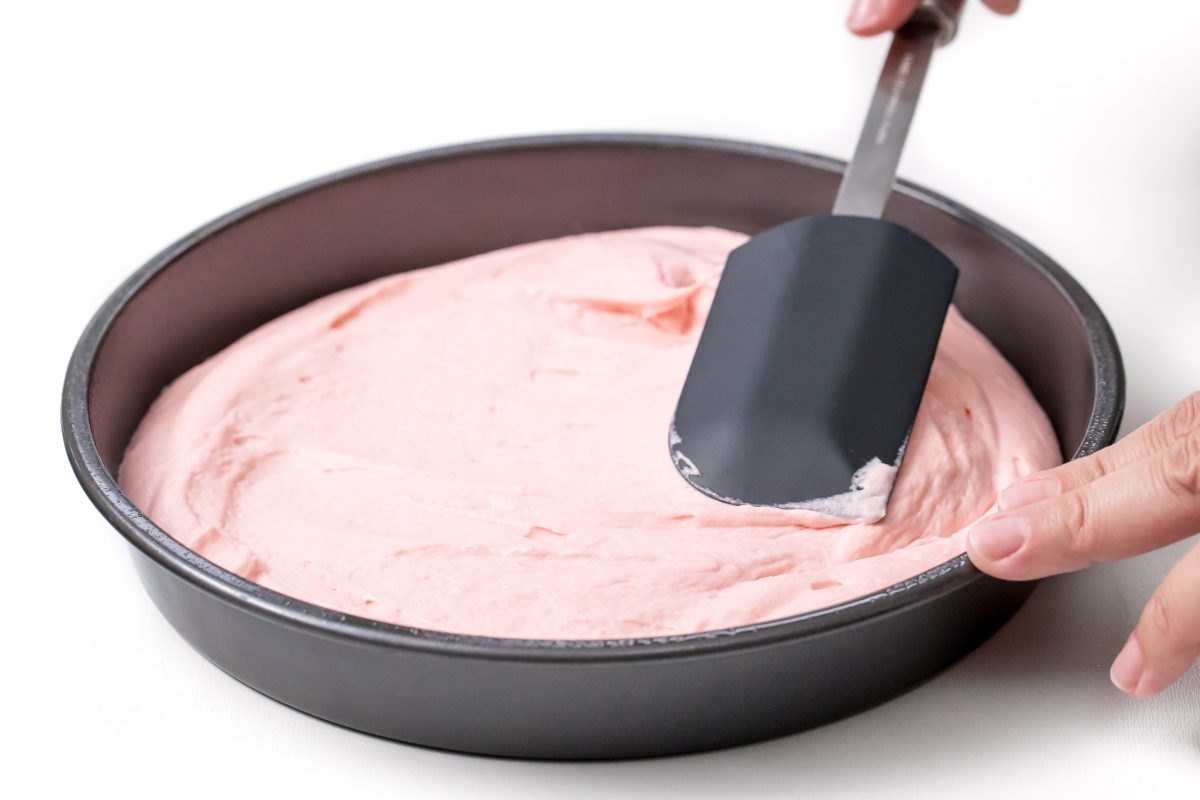 Spread batter smooth and bake