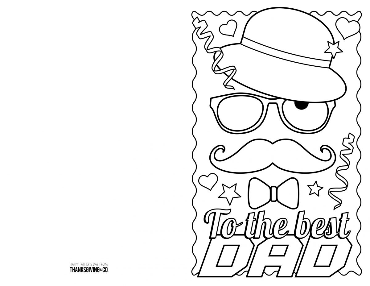 To the best dad Free printable Father's Day card from MakeItGrateful.com