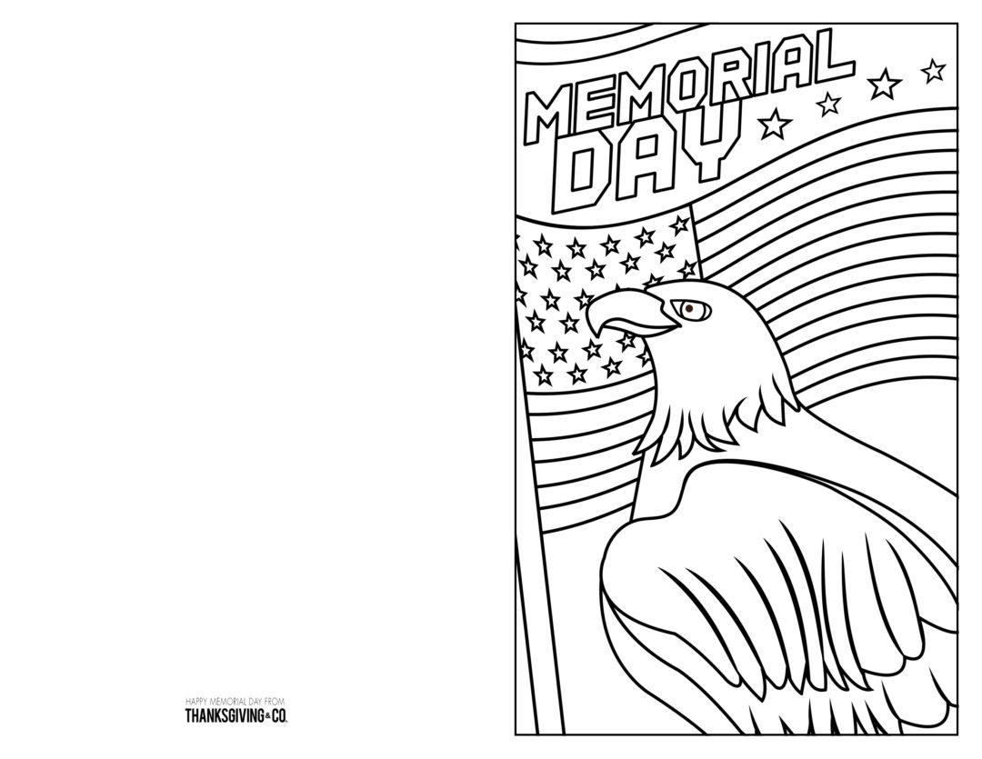 Free Memorial Day coloring pages & cards you can print at home